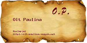 Olt Paulina névjegykártya